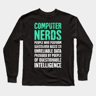 Computer Nerd Dictionary Definition Long Sleeve T-Shirt